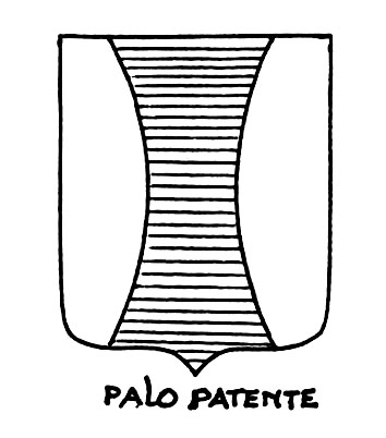 Imagen del término heráldico: Palo patente